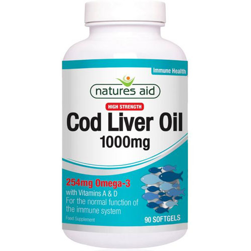Natures Aid Cod Liver Oil 1000mg - 90 Softgels