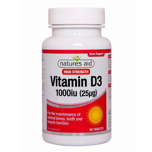 Natures Aid Vitamin D3 1000iu - 90 Tabs